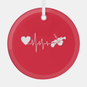 Flowers - Hibiscus Plant Glass Tree Decoration