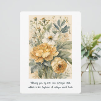 Flowers holiday card