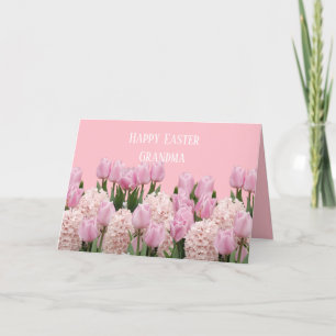Flowers Hyacinth and Tulips Personalised Thank You Card