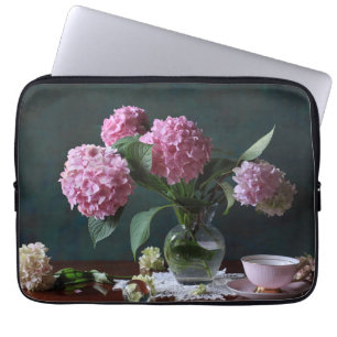 Flowers Hydrangeas in Vase Laptop Sleeve