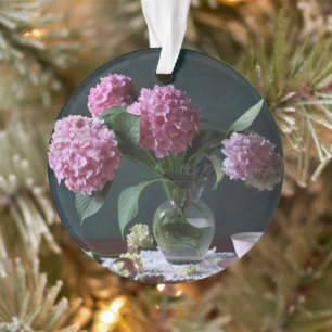 Flowers Hydrangeas in Vase Ornament