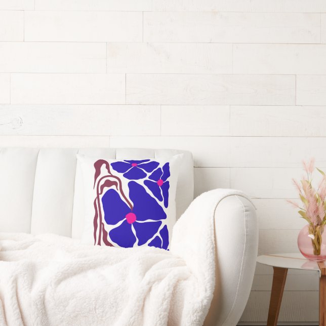 Flowers Illustration Artwork Cushion (Couch)