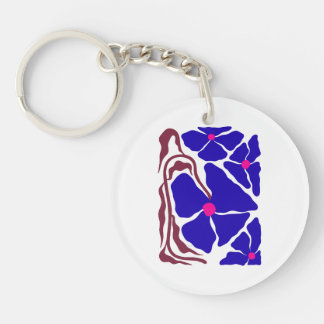 Flowers Illustration Artwork Key Ring
