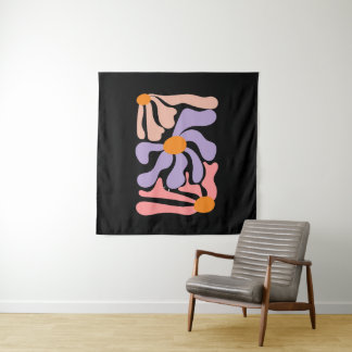 Flowers Illustration Artwork Tapestry