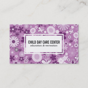 Flowers Illustrative (purple) Business Card