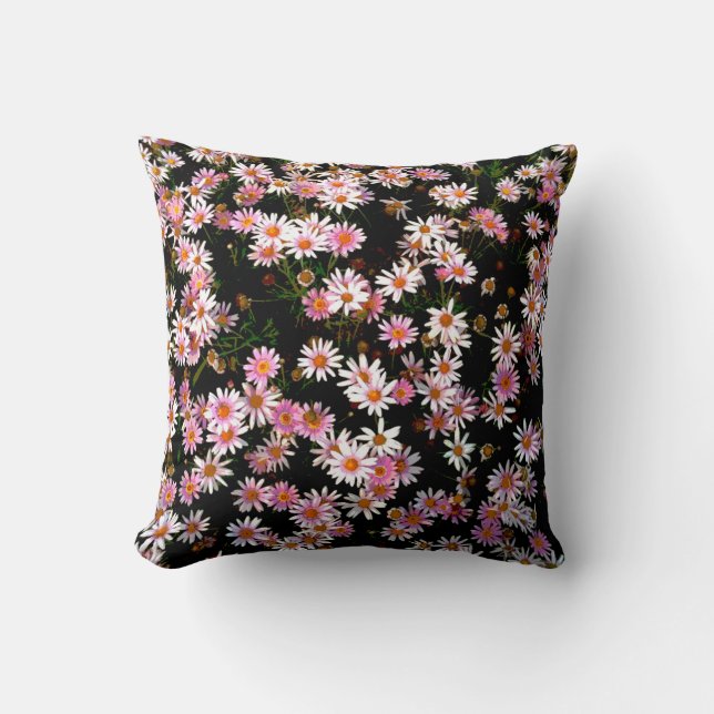 Flowers Image Creates a Floral Design Pattern Cushion (Front)