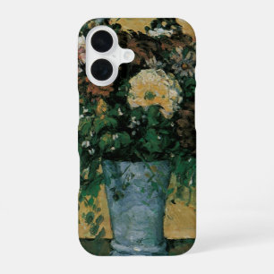 Flowers in a Blue Vase by Paul Cezanne Vintage Art iPhone 16 Case