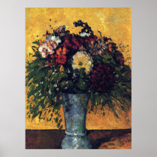 Flowers In a Blue Vase - Paul Cezanne - c1877 Poster