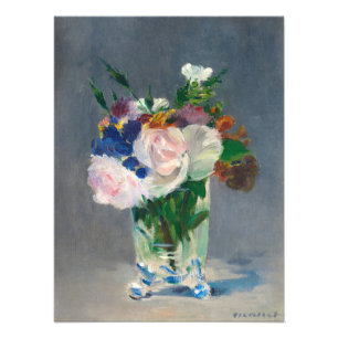 Flowers in a Crystal Vase by Edouard Manet Photo Print