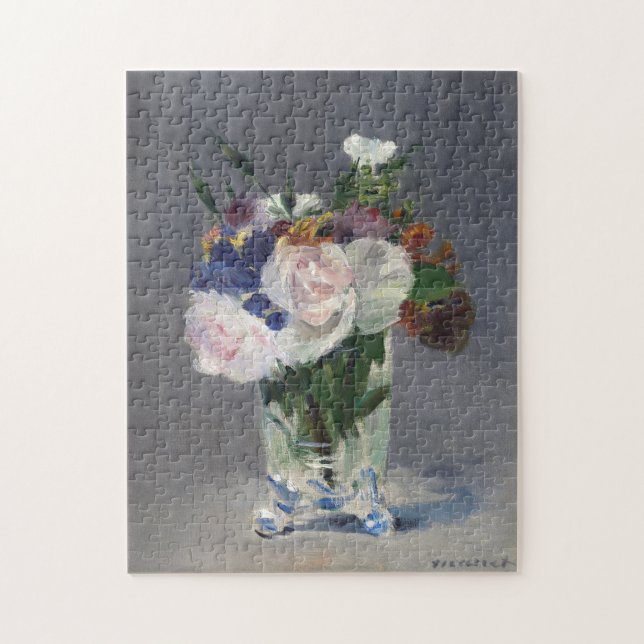 Flowers in a Crystal Vase | Édouard Manet Jigsaw Puzzle (Vertical)
