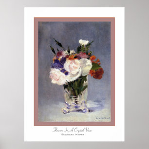 Flowers In A Crystal Vase ~ Edouard Manet Poster