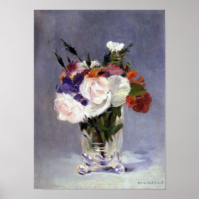 Flowers in a Crystal Vase Fine Art Poster (Front)