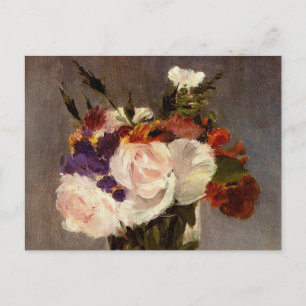 Flowers in a Crystal Vase - Postcard