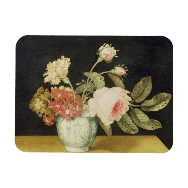 Flowers in a Delft Jar (oil on panel) Magnet (Horizontal)