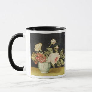 Flowers in a Delft Jar (oil on panel) Mug