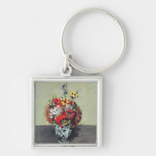 Flowers in a Delft vase, c.1873-75 Key Ring