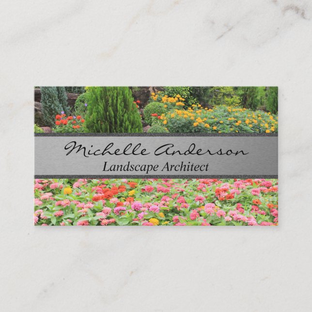 Flowers in a Garden Business Card (Front)