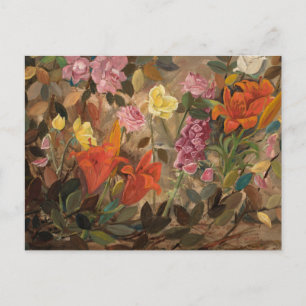 Flowers in a Garden Tadeusz Makowski Postcard