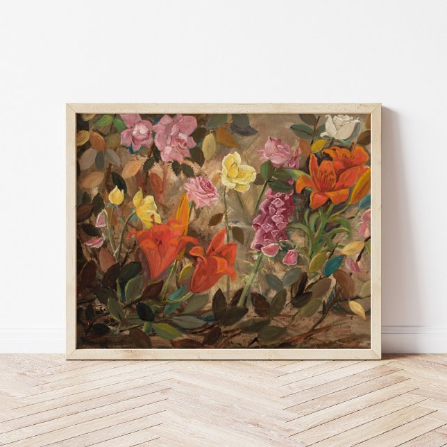 Flowers in a Garden | Tadeusz Makowski Poster (Creator Uploaded)