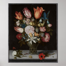 Flowers in a Glass, 1606 Ambrosius Bosschaert Oil