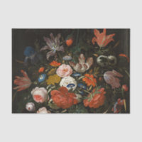Flowers in a Glass Vase by Abraham Mignon