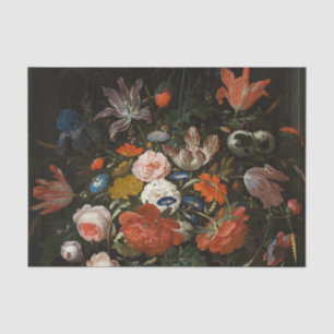 Flowers in a Glass Vase by Abraham Mignon Tissue Paper