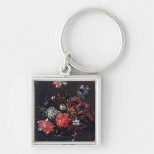 Flowers in a Glass Vase Key Ring