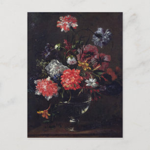 Flowers in a Glass Vase Postcard