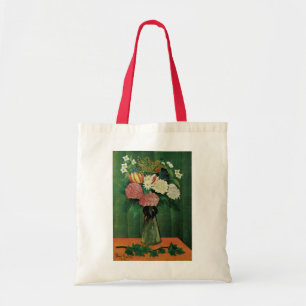 Flowers in a Green Vase Tote Bag