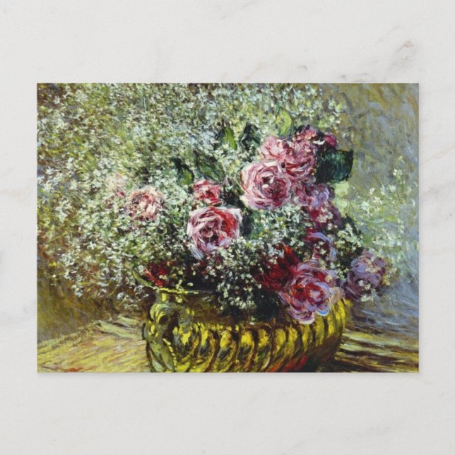 Flowers in a Pot - Claude Monet Postcard (Front)