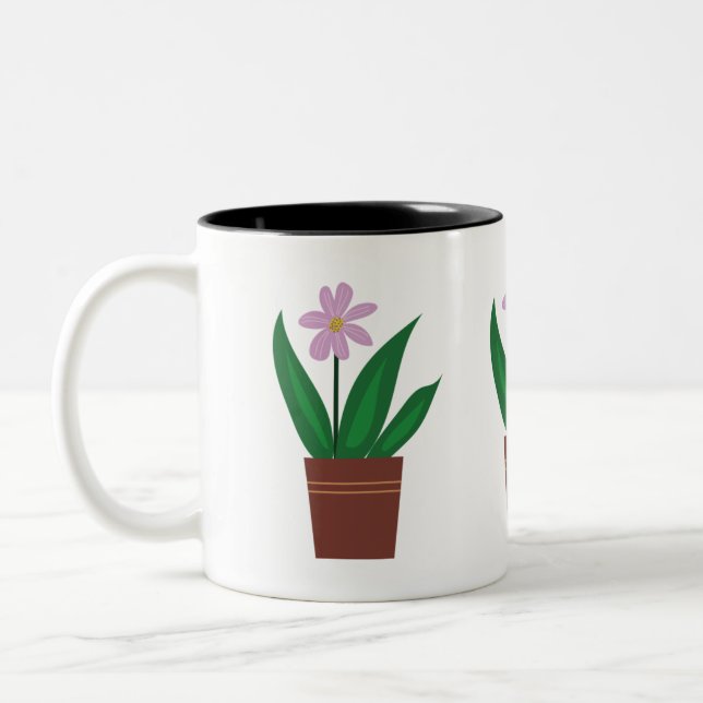 Flowers in a pot Mug (Left)