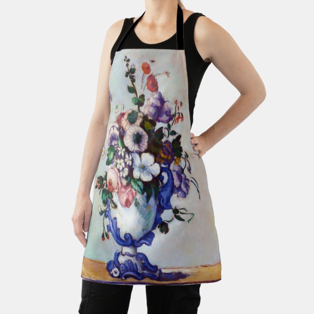 Flowers in a Rococo Vase, Paul Cezanne Apron (Insitu)