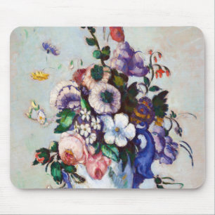 Flowers in a Rococo Vase, Paul Cezanne Mouse Pad