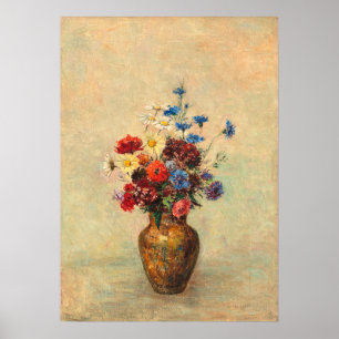 Flowers in a Vase (1910) by Odilon Redon Poster