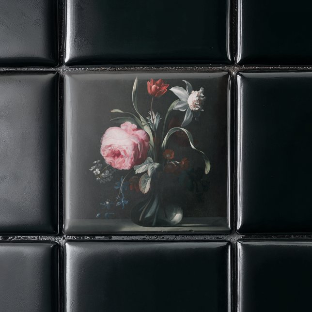 Flowers In A Vase by Verelst Ceramic Tile (Creator Uploaded)