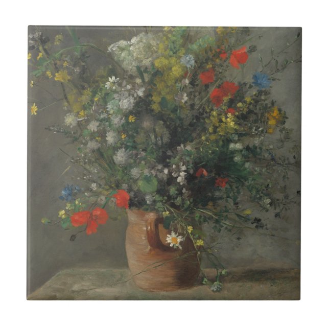 Flowers in a Vase, c.1866 Ceramic Tile (Front)