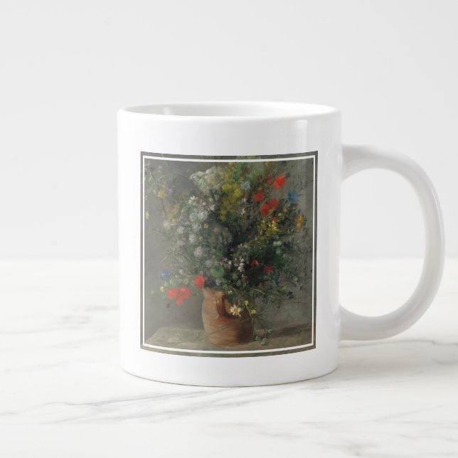 Flowers in a Vase, c.1866 Large Coffee Mug (Right)