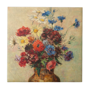 Flowers in a Vase, c.1910 Ceramic Tile
