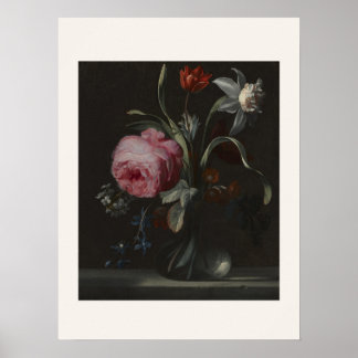 Flowers in a Vase - Dutch Golden Age Floral Art Poster