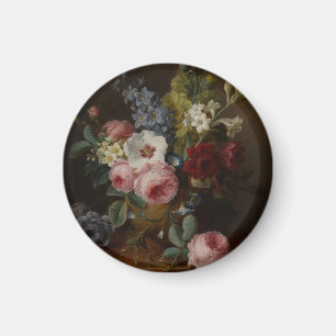 Flowers in a Vase on a Marble Ledge Magnet