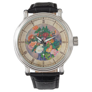 Flowers in a Vase Pierre Auguste Renoir painting Watch