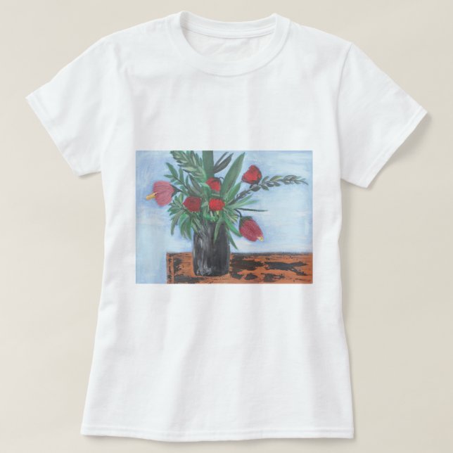 Flowers in a vase T-Shirt (Design Front)