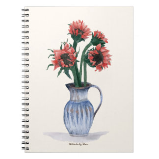 Flowers in a Vase Watercolor Notebook
