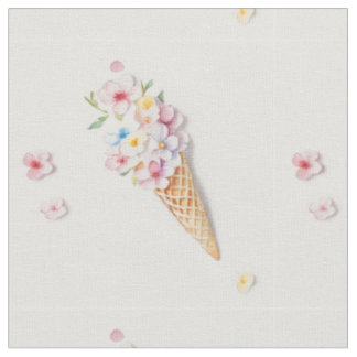Flowers in a waffle cone fabric