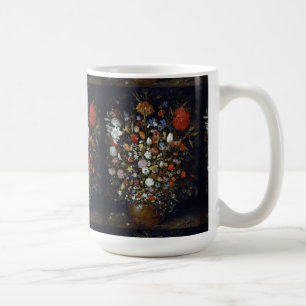 Flowers in a Wooden Vessel Jan Brueghel the Elder Coffee Mug