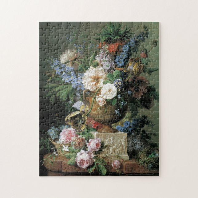Flowers in an Alabaster Vase Jigsaw Puzzle (Vertical)