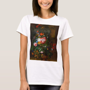 Flowers in an Urn on a Stone Ledge, 1680 by Ruysch T-Shirt