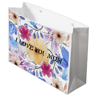 FLOWERS IN AQUARELA LARGE GIFT BAG