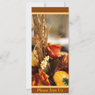 Flowers in Autumn Colours - Invitation