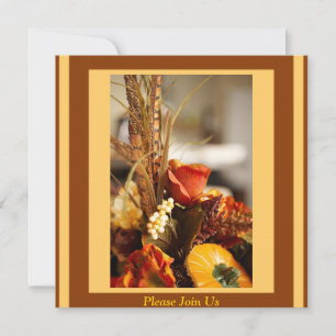 Flowers in Autumn Colours - Invitation
